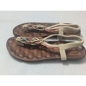 Patrizia by Spring Step Thong Sandals 9 Gadelina Rhinestones Bohemian Festival